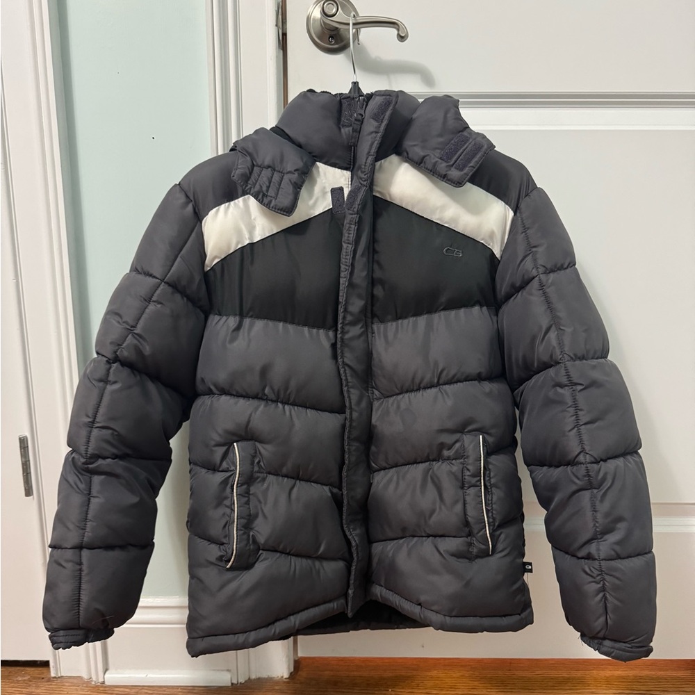 Kids Gray Puffer Jacket - size 14/16